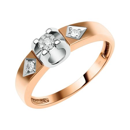 Золотое кольцо с бриллиантами 84990₽