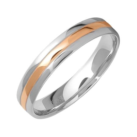 Золотое обручальное кольцо с родированием 51990₽