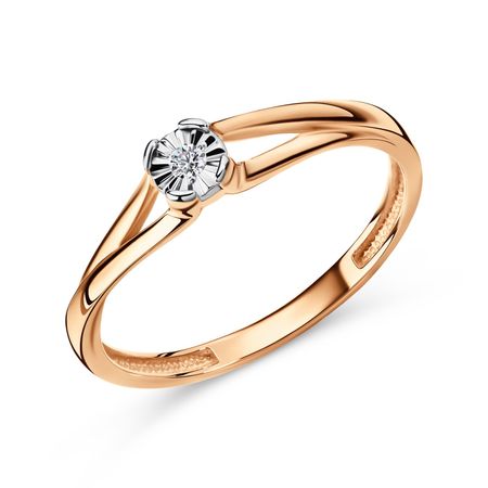 Золотое кольцо с бриллиантом 31990₽