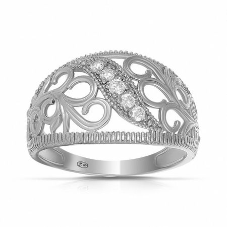 Кольцо из серебра с фианитами 1990₽