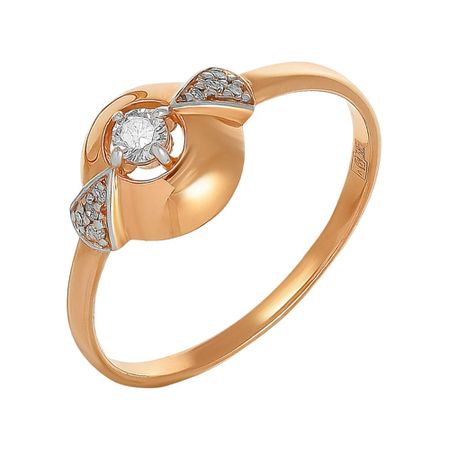 Золотое кольцо с бриллиантами 16490₽