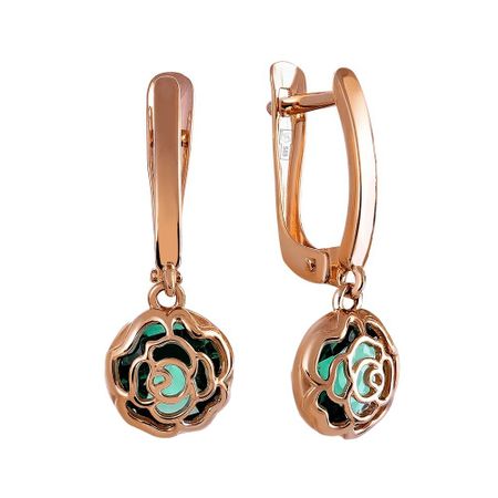 Серьги из золота с кварцем 36990₽