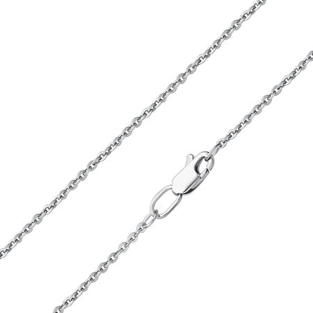 Серебряная полновесная цепочка Круглый якорь с родированием 1190₽