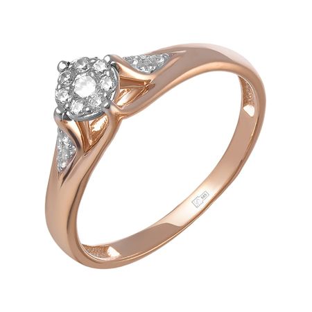 Кольцо из золота с фианитами 27270₽