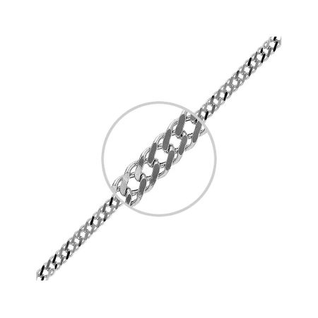 Серебряный браслет Двойной ромб с чернением 890₽