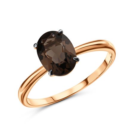 Золотое кольцо с раухтопазом 30990₽