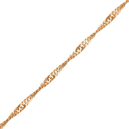 Золотой полновесный браслет Сингапур с алмазной гранью 34030₽