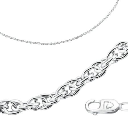 Серебряная цепочка Корда с родированием 1190₽