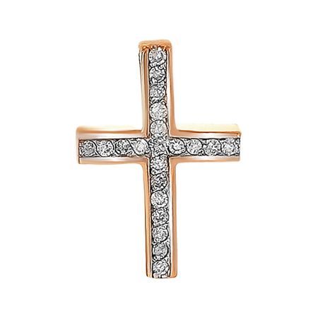Золотая подвеска Крест с бриллиантами 19990₽