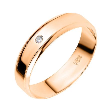 Золотое обручальное кольцо с бриллиантом 41990₽