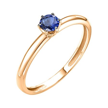 Золотое кольцо с сапфиром и родированием 64990₽