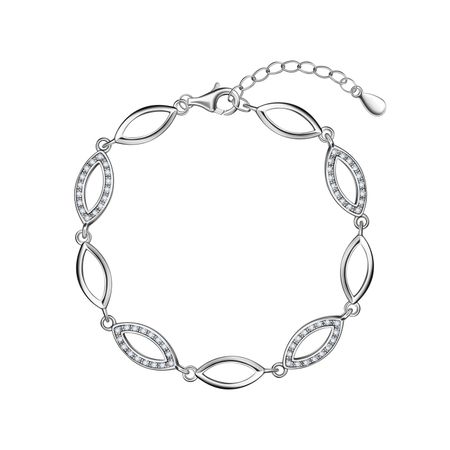 Серебряный браслет с фианитами и родированием 2040₽