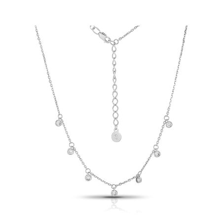 Серебряное колье с фианитами и родированием 2580₽