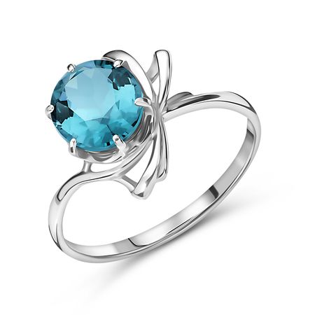 Золотое кольцо с London топазом и родированием 29990₽