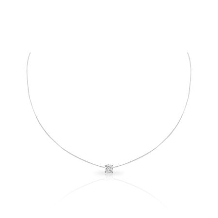 Серебряное колье на леске с фианитом 990₽