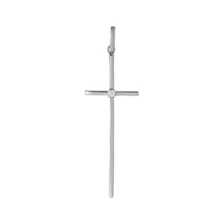 Золотая подвеска Крест с бриллиантом 13490₽