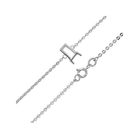 Серебряный браслет буква Д с родированием 640₽