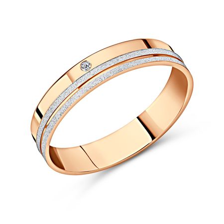 Золотое обручальное кольцо с бриллиантом 39990₽