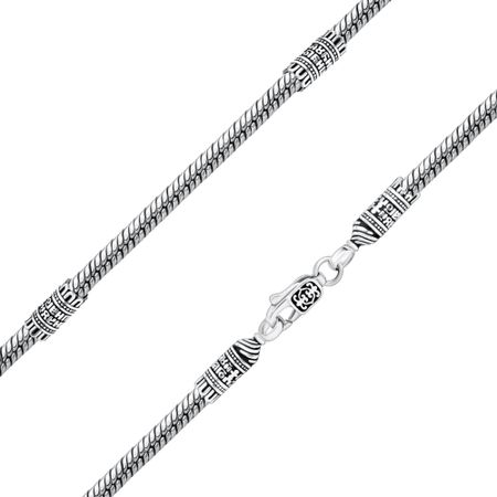 Серебряный полновесный браслет с родированием 10150₽