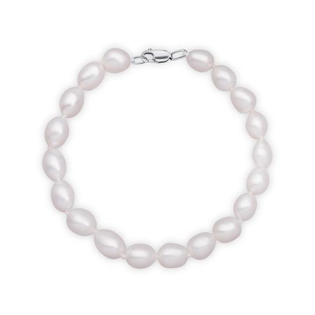 Браслет из жемчуга с серебряным замком и родированием 1290₽