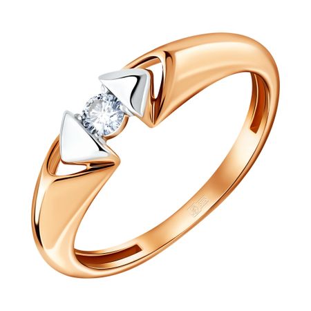 Золотое кольцо с бриллиантом 84990₽