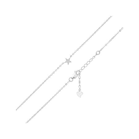 Серебряный браслет Звезда с родированием 590₽