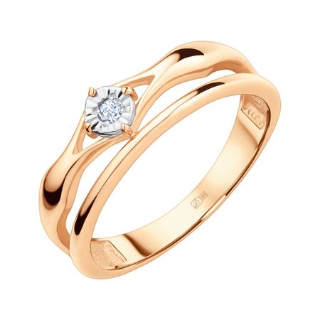Золотое кольцо с бриллиантом 51990₽