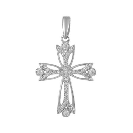 Золотая подвеска Крест с фианитами 8610₽