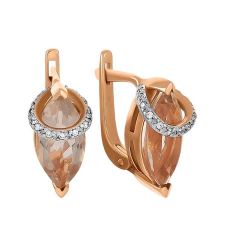 Серьги из золота с раухтопазами 78990₽
