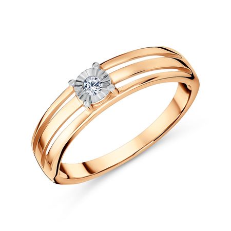Золотое кольцо с бриллиантом 37990₽