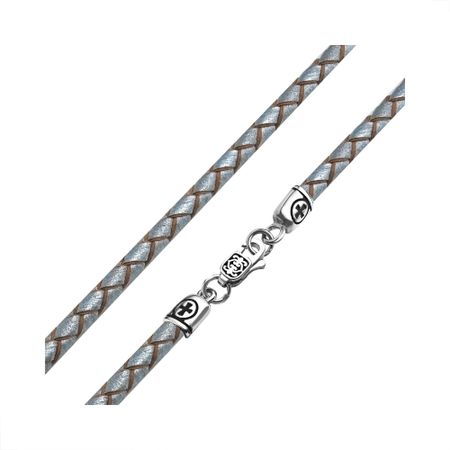 Кожаный шнурок с серебряным замком с чернением 1360₽