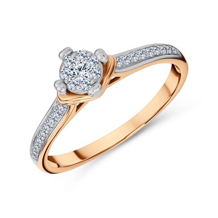 Золотое кольцо с фианитами 21990₽