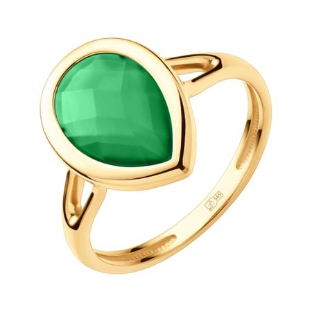 Золотое кольцо с агатом 26990₽