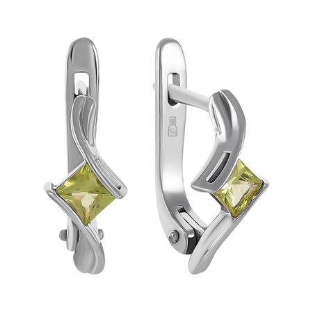 Золотые серьги с хризолитами 50990₽