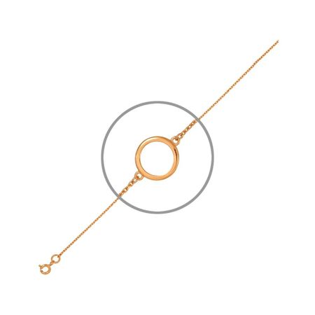 Серебряный браслет Круг с позолотой 480₽