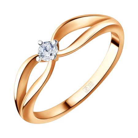 Золотое кольцо с бриллиантом 71990₽