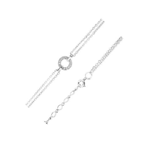 Серебряный браслет с фианитами и родированием 890₽