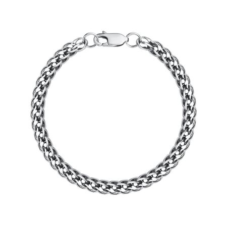 Серебряный браслет Обратный питон с чернением 2590₽