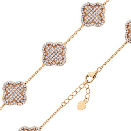 Серебряный браслет с фианитами и позолотой 8350₽