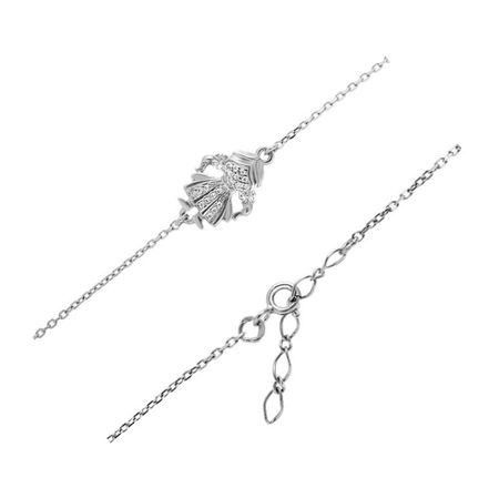 Серебряный браслет с фианитами и родированием 490₽