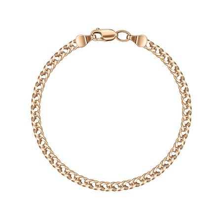 Золотой полновесный браслет Двойной ромб с алмазной гранью 6170₽