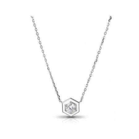 Серебряное колье с эмалью и фианитами с родированием 1090₽