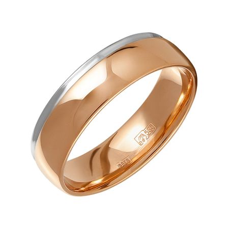Золотое обручальное кольцо с родированием 91990₽