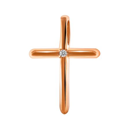 Золотая подвеска Крест с фианитом 20660₽