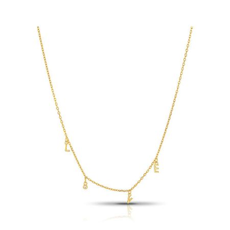 Серебряное колье LOVE с фианитом 790₽