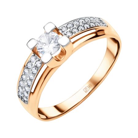 Золотое кольцо с фианитами 33560₽