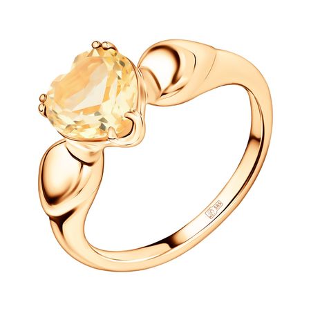 Золотое кольцо с цитрином 29990₽
