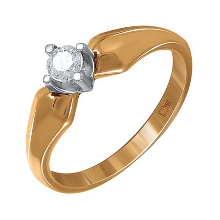 Золотое кольцо с бриллиантом 61990₽