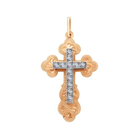 Золотой крест с фианитами 28990₽