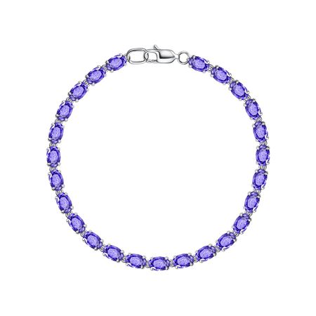 Серебряный браслет с ювелирными кристаллами и родированием 2490₽